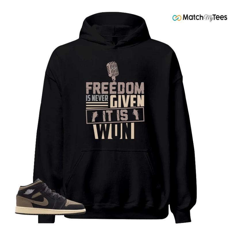 NIKE AIR JORDAN 1 MID SE OLIVE GREY SNEAKER Matching Tees hoodie