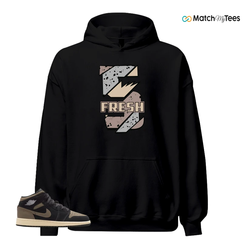 NIKE AIR JORDAN 1 MID SE OLIVE GREY SNEAKER Matching Tees hoodie