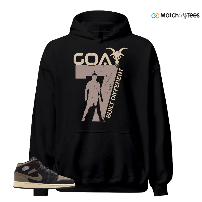 NIKE AIR JORDAN 1 MID SE OLIVE GREY SNEAKER Matching Tees hoodie