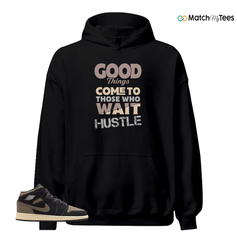 NIKE AIR JORDAN 1 MID SE OLIVE GREY SNEAKER Matching Tees hoodie