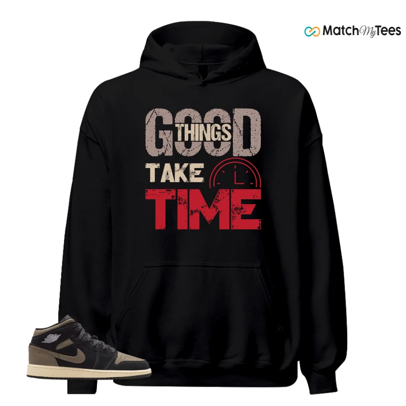NIKE AIR JORDAN 1 MID SE OLIVE GREY SNEAKER Matching Tees hoodie
