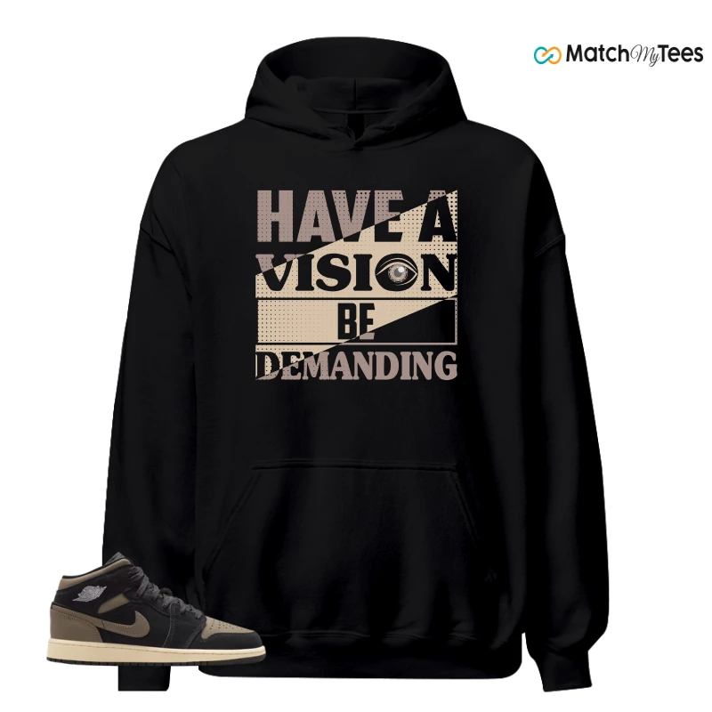 NIKE AIR JORDAN 1 MID SE OLIVE GREY SNEAKER Matching Tees hoodie