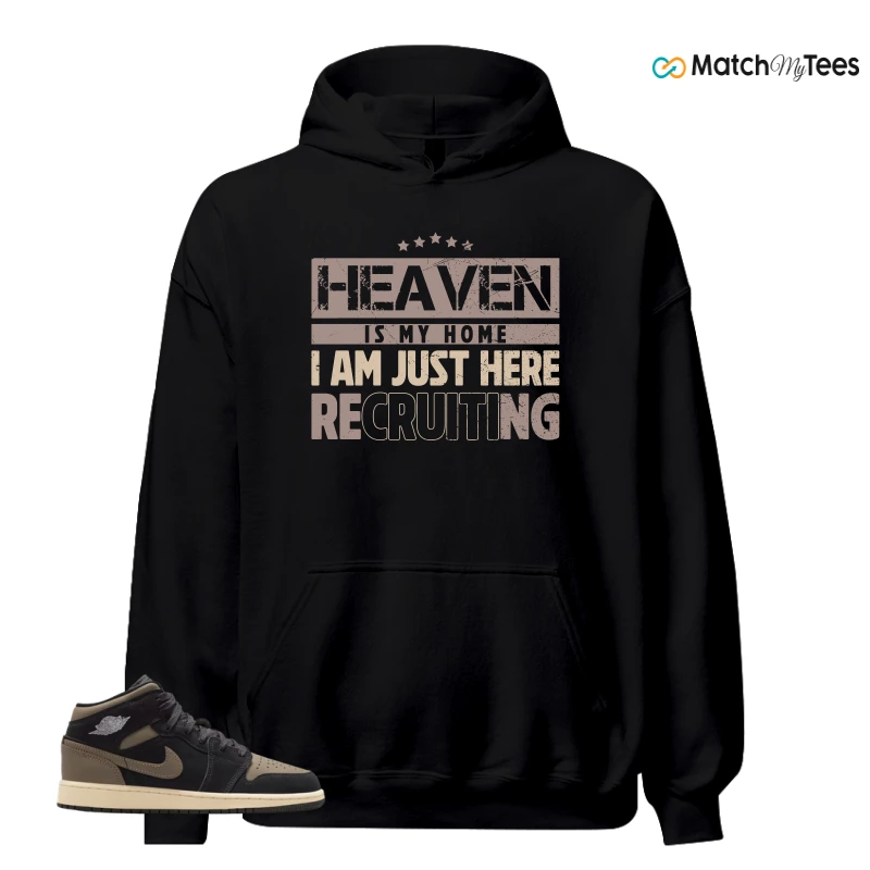 NIKE AIR JORDAN 1 MID SE OLIVE GREY SNEAKER Matching Tees hoodie