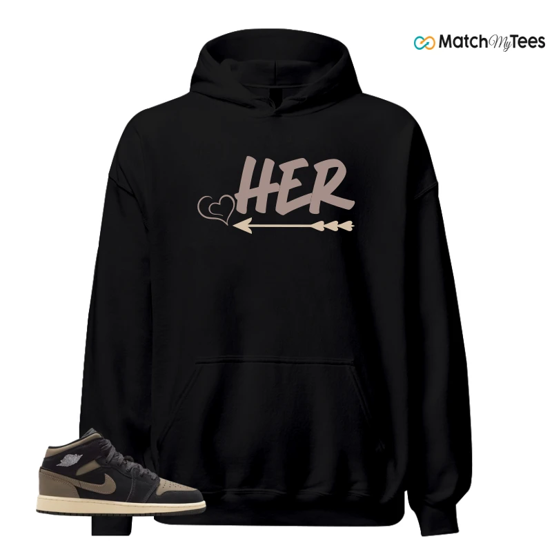 NIKE AIR JORDAN 1 MID SE OLIVE GREY SNEAKER Matching Tees hoodie