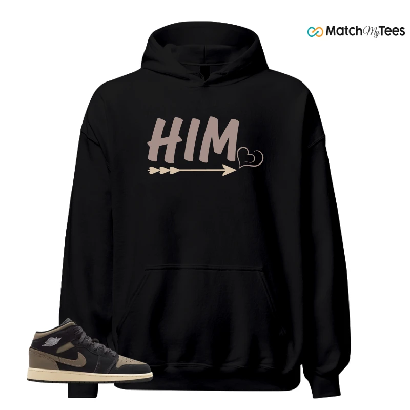 NIKE AIR JORDAN 1 MID SE OLIVE GREY SNEAKER Matching Tees hoodie