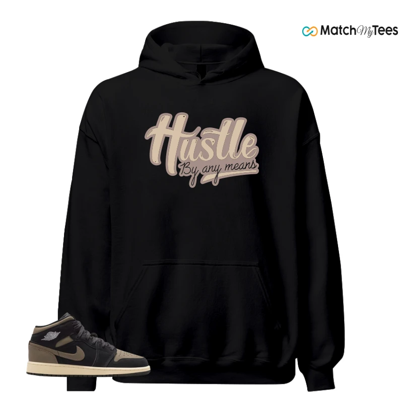 NIKE AIR JORDAN 1 MID SE OLIVE GREY SNEAKER Matching Tees hoodie