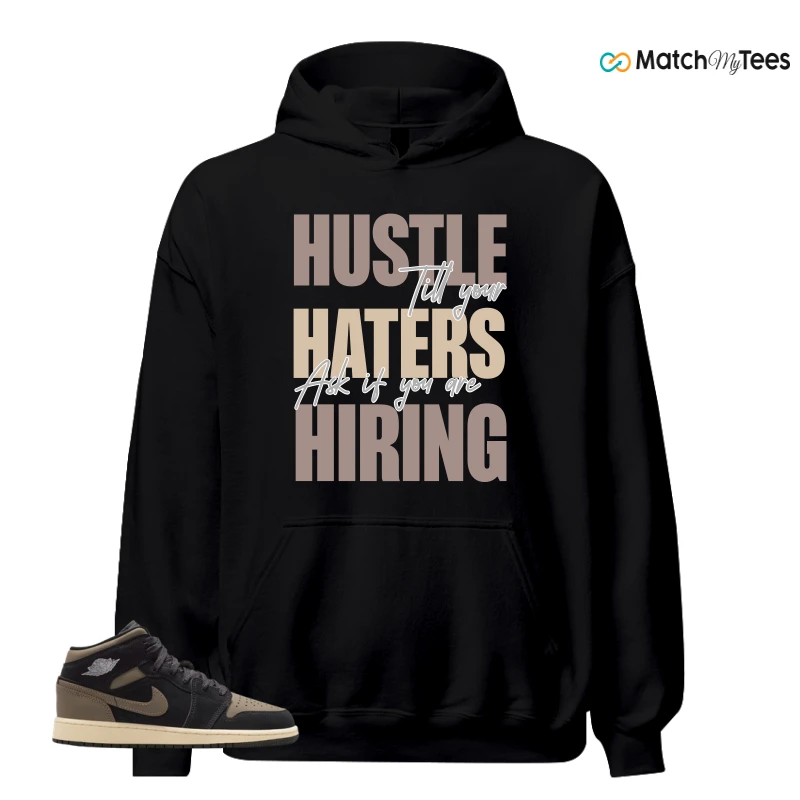 NIKE AIR JORDAN 1 MID SE OLIVE GREY SNEAKER Matching Tees hoodie