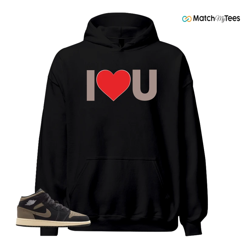 NIKE AIR JORDAN 1 MID SE OLIVE GREY SNEAKER Matching Tees hoodie