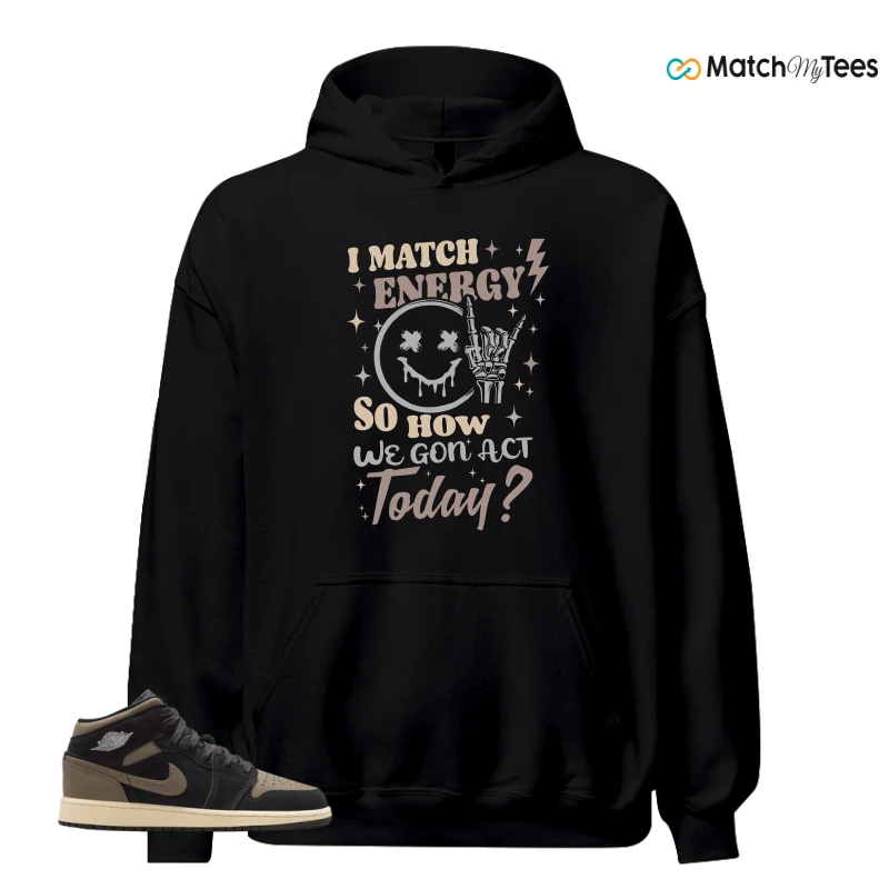 NIKE AIR JORDAN 1 MID SE OLIVE GREY SNEAKER Matching Tees hoodie