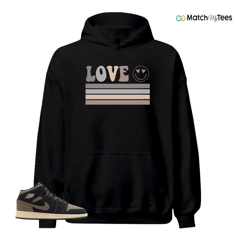 NIKE AIR JORDAN 1 MID SE OLIVE GREY SNEAKER Matching Tees hoodie