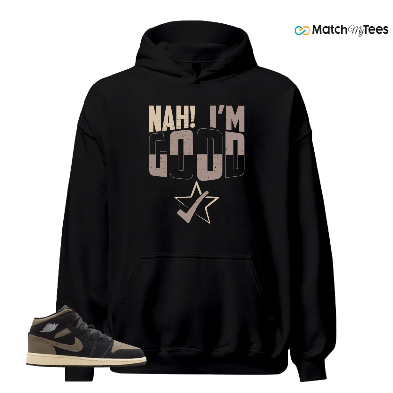 NIKE AIR JORDAN 1 MID SE OLIVE GREY SNEAKER Matching Tees hoodie