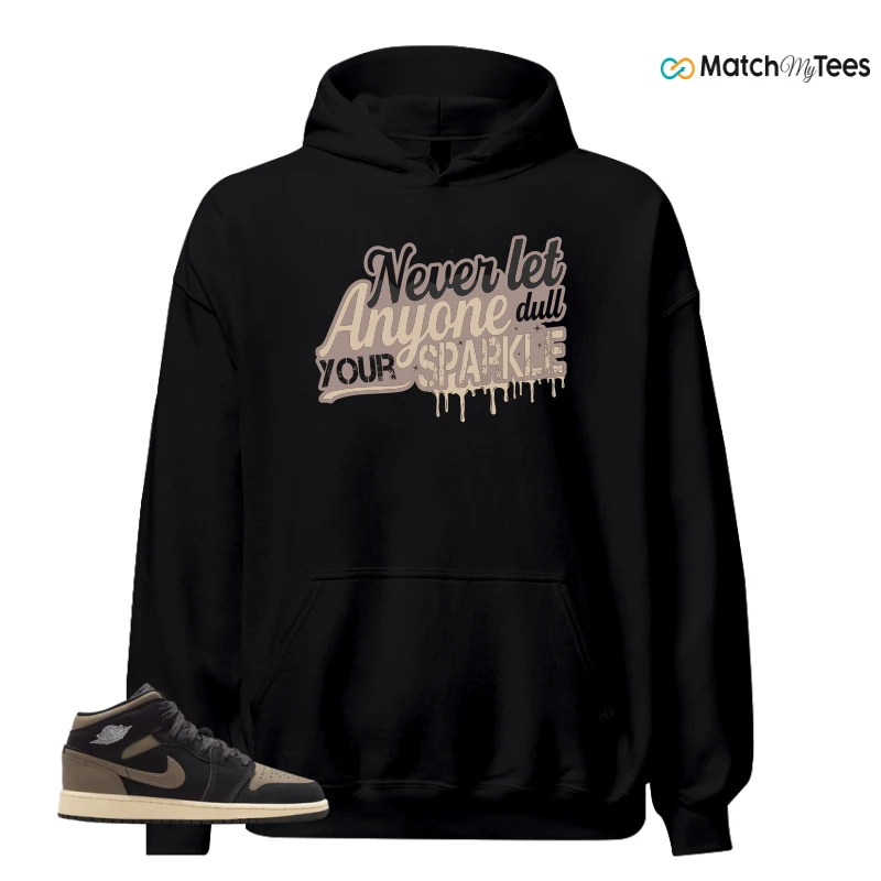 NIKE AIR JORDAN 1 MID SE OLIVE GREY SNEAKER Matching Tees hoodie