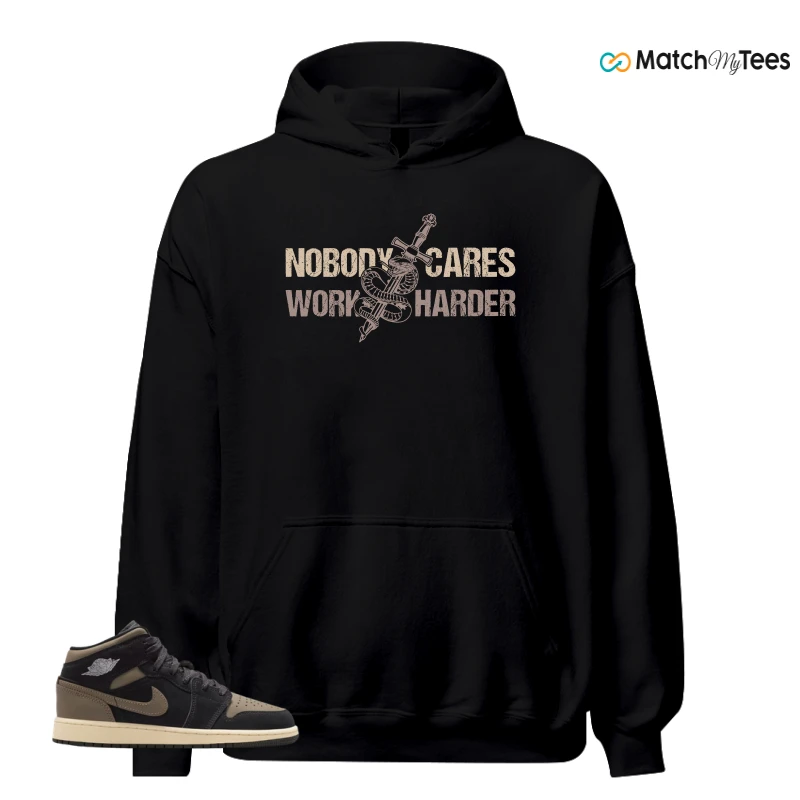 NIKE AIR JORDAN 1 MID SE OLIVE GREY SNEAKER Matching Tees hoodie