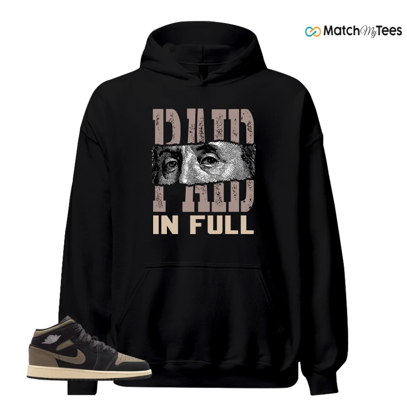 NIKE AIR JORDAN 1 MID SE OLIVE GREY SNEAKER Matching Tees hoodie