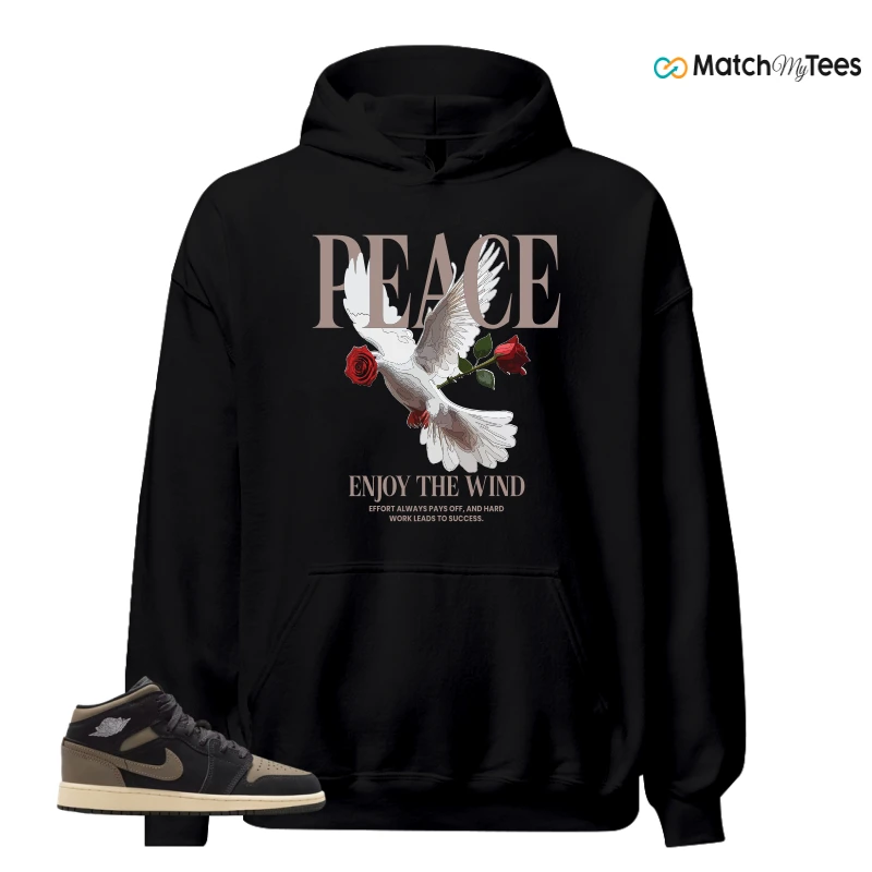 NIKE AIR JORDAN 1 MID SE OLIVE GREY SNEAKER Matching Tees hoodie