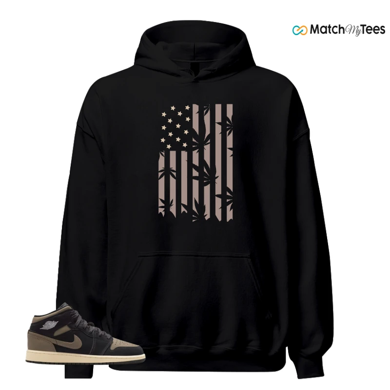 NIKE AIR JORDAN 1 MID SE OLIVE GREY SNEAKER Matching Tees hoodie