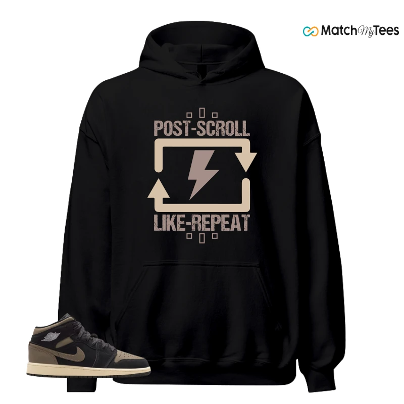 NIKE AIR JORDAN 1 MID SE OLIVE GREY SNEAKER Matching Tees hoodie