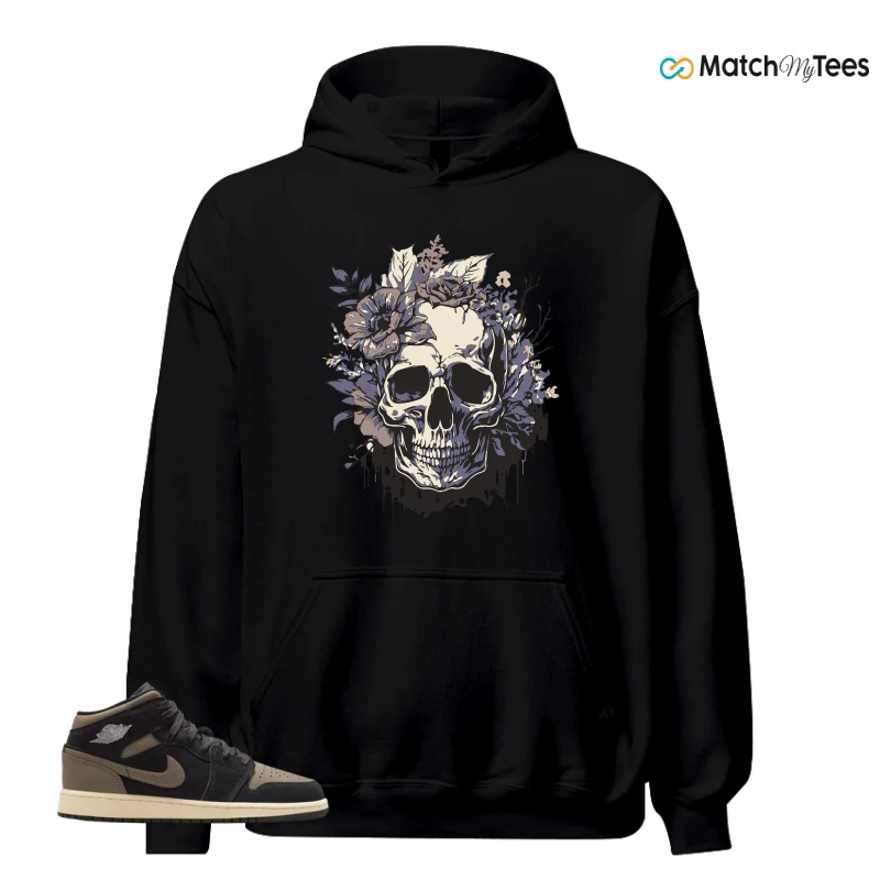 NIKE AIR JORDAN 1 MID SE OLIVE GREY SNEAKER Matching Tees hoodie