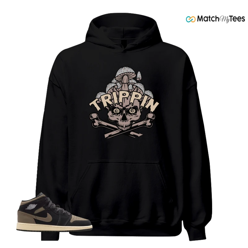 NIKE AIR JORDAN 1 MID SE OLIVE GREY SNEAKER Matching Tees hoodie