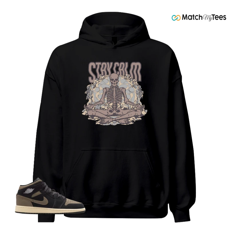 NIKE AIR JORDAN 1 MID SE OLIVE GREY SNEAKER Matching Tees hoodie