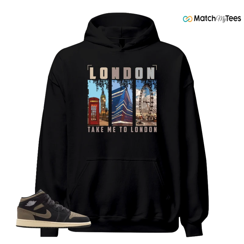 NIKE AIR JORDAN 1 MID SE OLIVE GREY SNEAKER Matching Tees hoodie