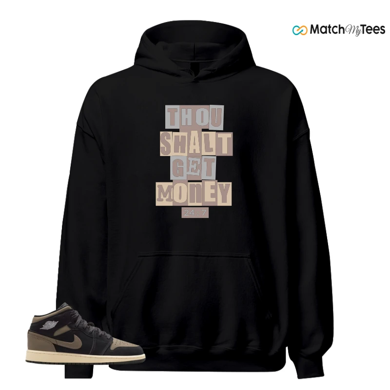 NIKE AIR JORDAN 1 MID SE OLIVE GREY SNEAKER Matching Tees hoodie