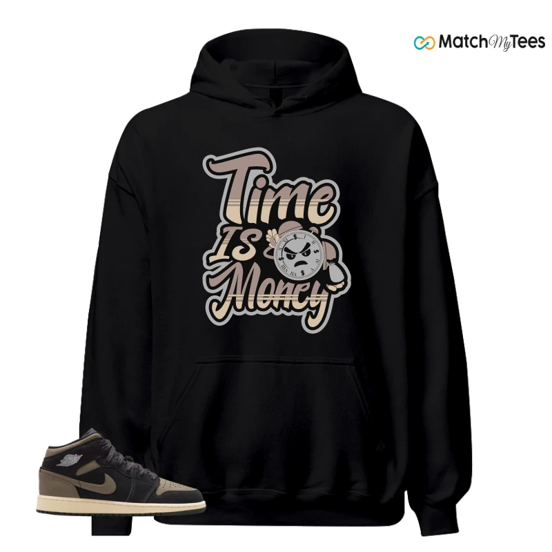 NIKE AIR JORDAN 1 MID SE OLIVE GREY SNEAKER Matching Tees hoodie