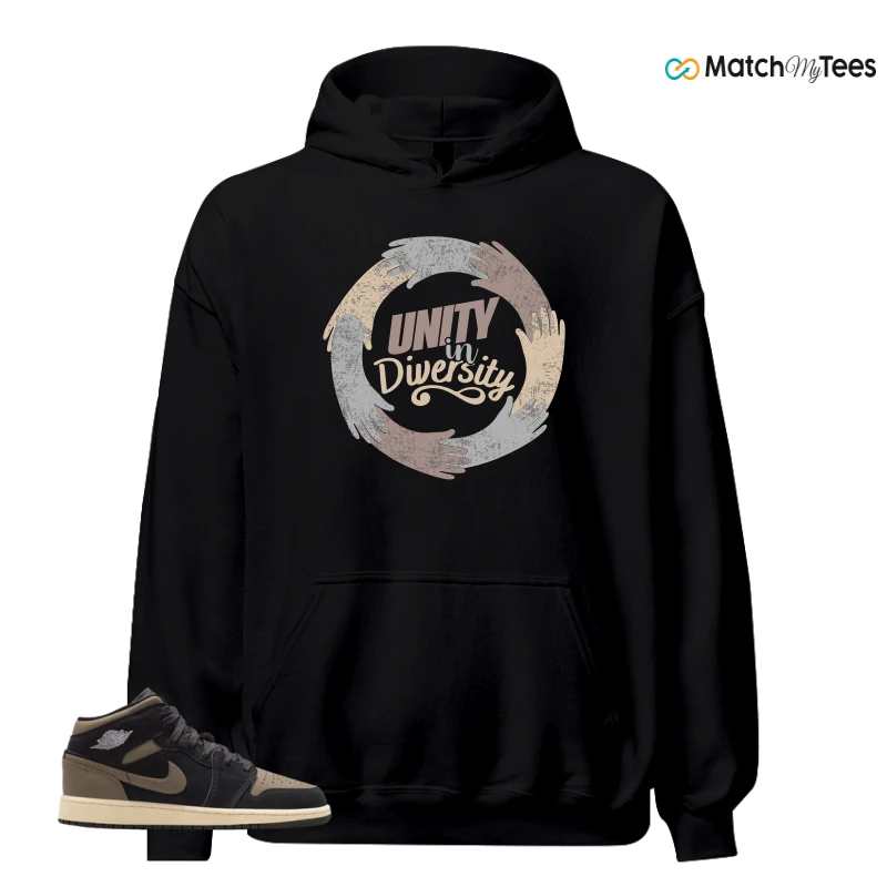 NIKE AIR JORDAN 1 MID SE OLIVE GREY SNEAKER Matching Tees hoodie