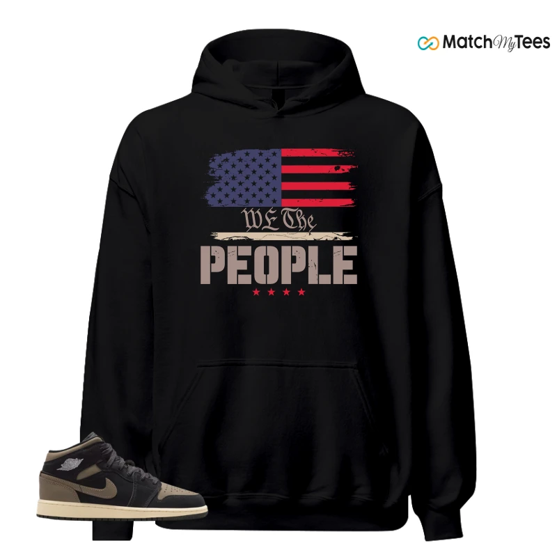 NIKE AIR JORDAN 1 MID SE OLIVE GREY SNEAKER Matching Tees hoodie
