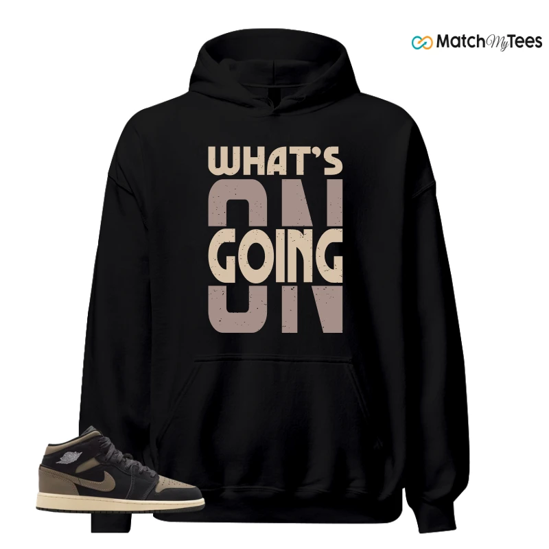 NIKE AIR JORDAN 1 MID SE OLIVE GREY SNEAKER Matching Tees hoodie