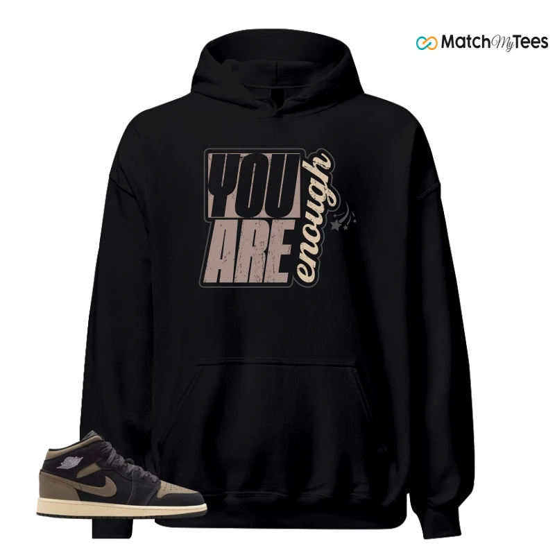 NIKE AIR JORDAN 1 MID SE OLIVE GREY SNEAKER Matching Tees hoodie