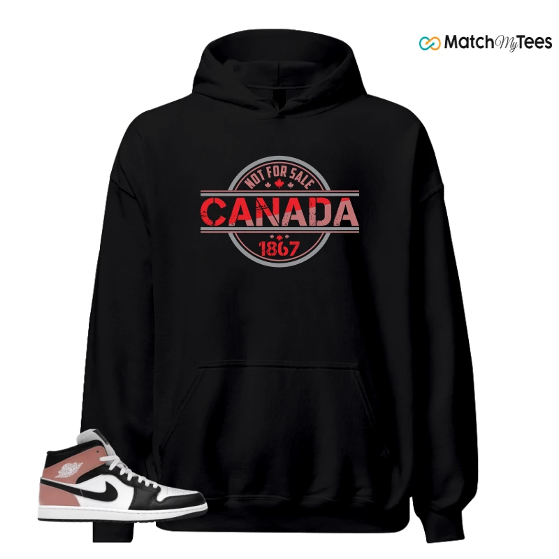 NIKE AIR JORDAN 1 MID WHITE RUST PINK BLACK SNEAKER Matching Tees hoodie