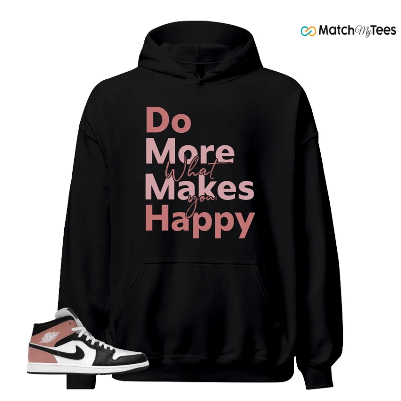 NIKE AIR JORDAN 1 MID WHITE RUST PINK BLACK SNEAKER Matching Tees hoodie
