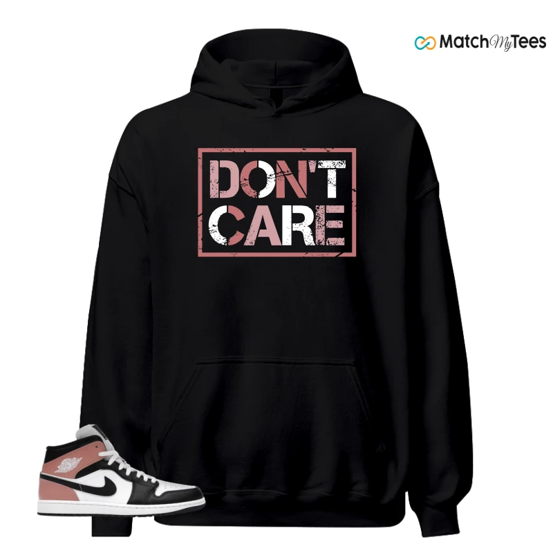 NIKE AIR JORDAN 1 MID WHITE RUST PINK BLACK SNEAKER Matching Tees hoodie