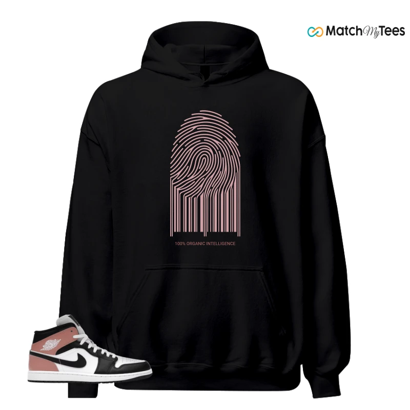 NIKE AIR JORDAN 1 MID WHITE RUST PINK BLACK SNEAKER Matching Tees hoodie