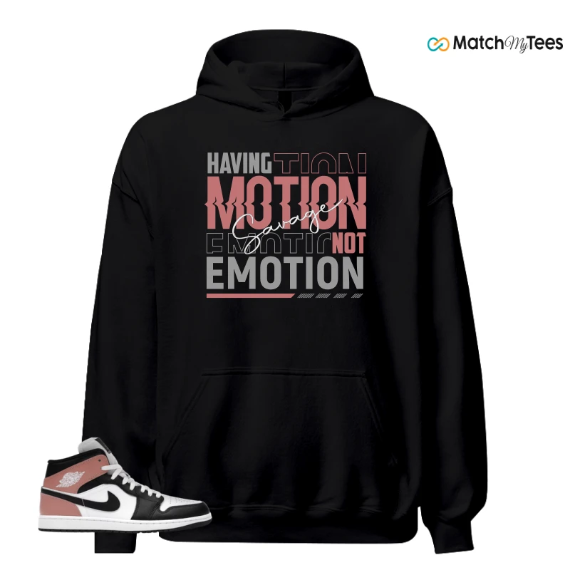 NIKE AIR JORDAN 1 MID WHITE RUST PINK BLACK SNEAKER Matching Tees hoodie