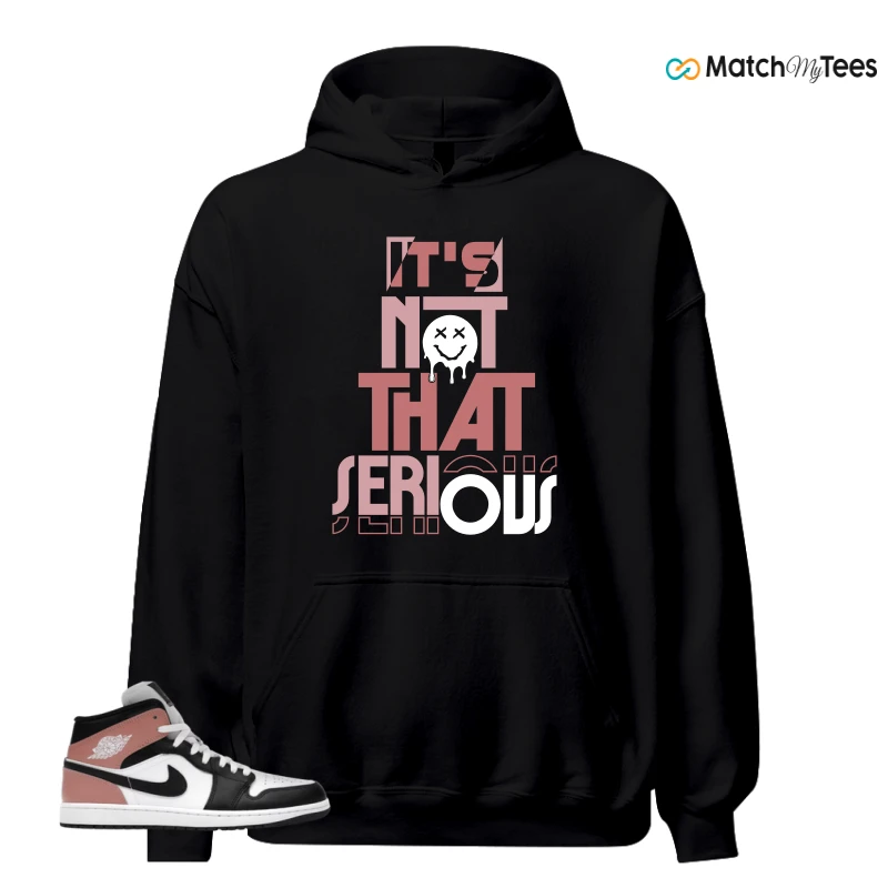 NIKE AIR JORDAN 1 MID WHITE RUST PINK BLACK SNEAKER Matching Tees hoodie
