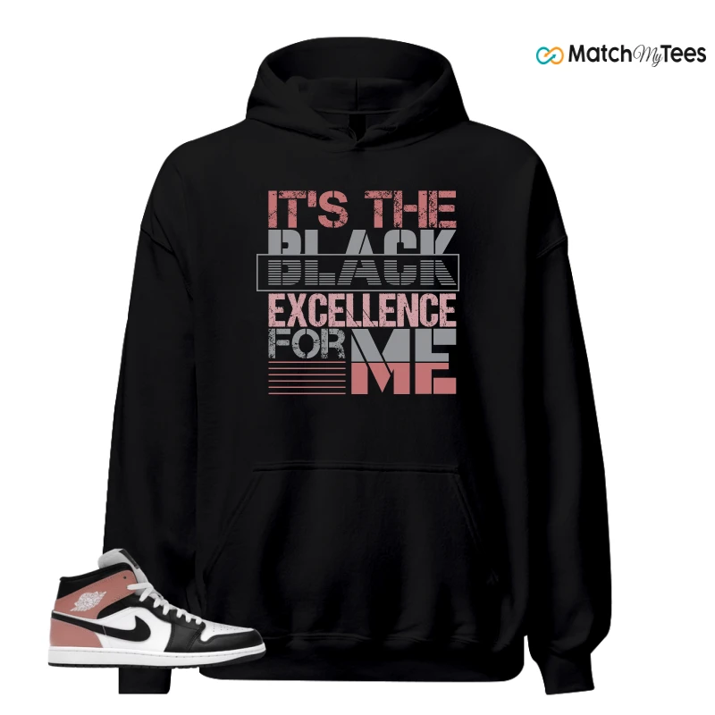 NIKE AIR JORDAN 1 MID WHITE RUST PINK BLACK SNEAKER Matching Tees hoodie