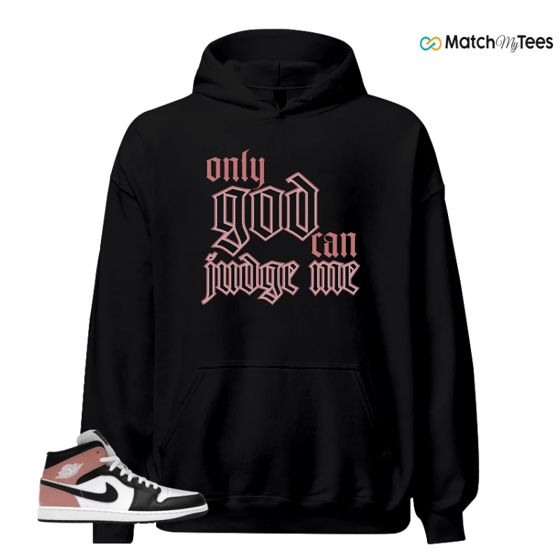 NIKE AIR JORDAN 1 MID WHITE RUST PINK BLACK SNEAKER Matching Tees hoodie