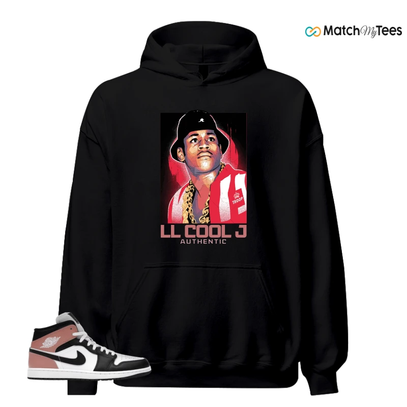 NIKE AIR JORDAN 1 MID WHITE RUST PINK BLACK SNEAKER Matching Tees hoodie