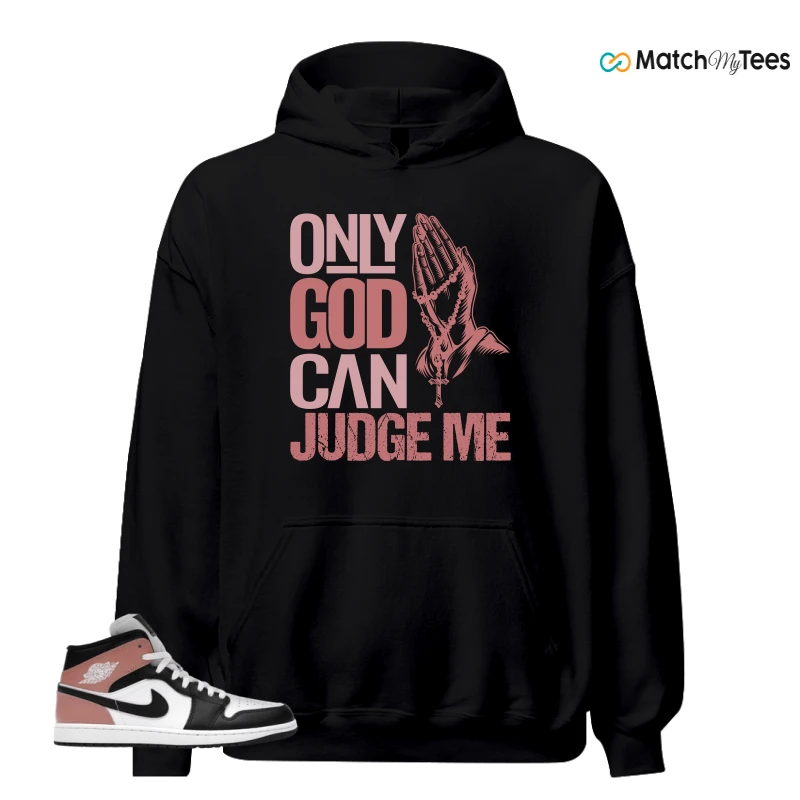 NIKE AIR JORDAN 1 MID WHITE RUST PINK BLACK SNEAKER Matching Tees hoodie