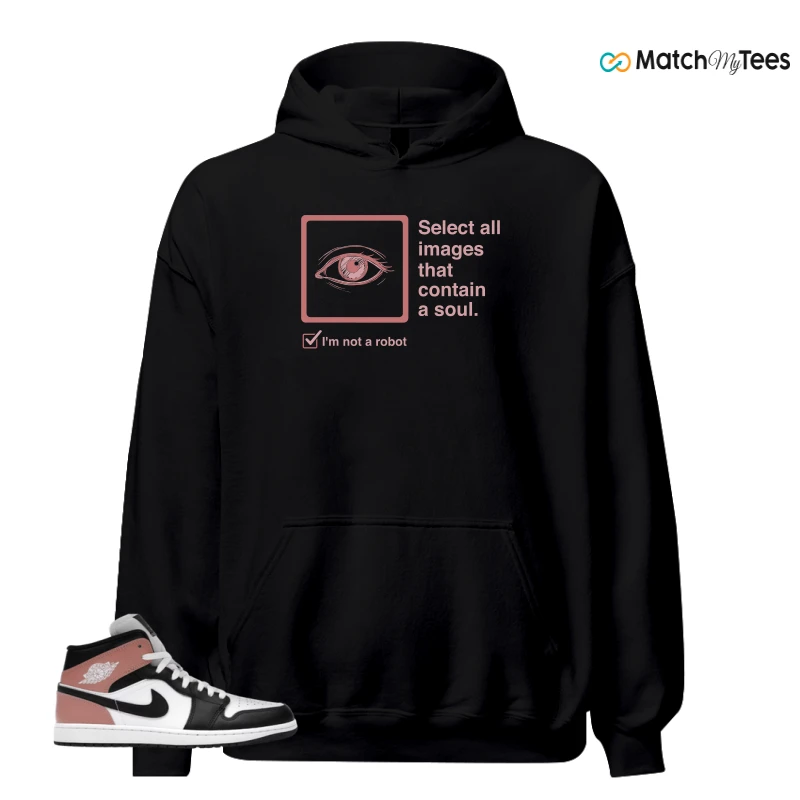 NIKE AIR JORDAN 1 MID WHITE RUST PINK BLACK SNEAKER Matching Tees hoodie