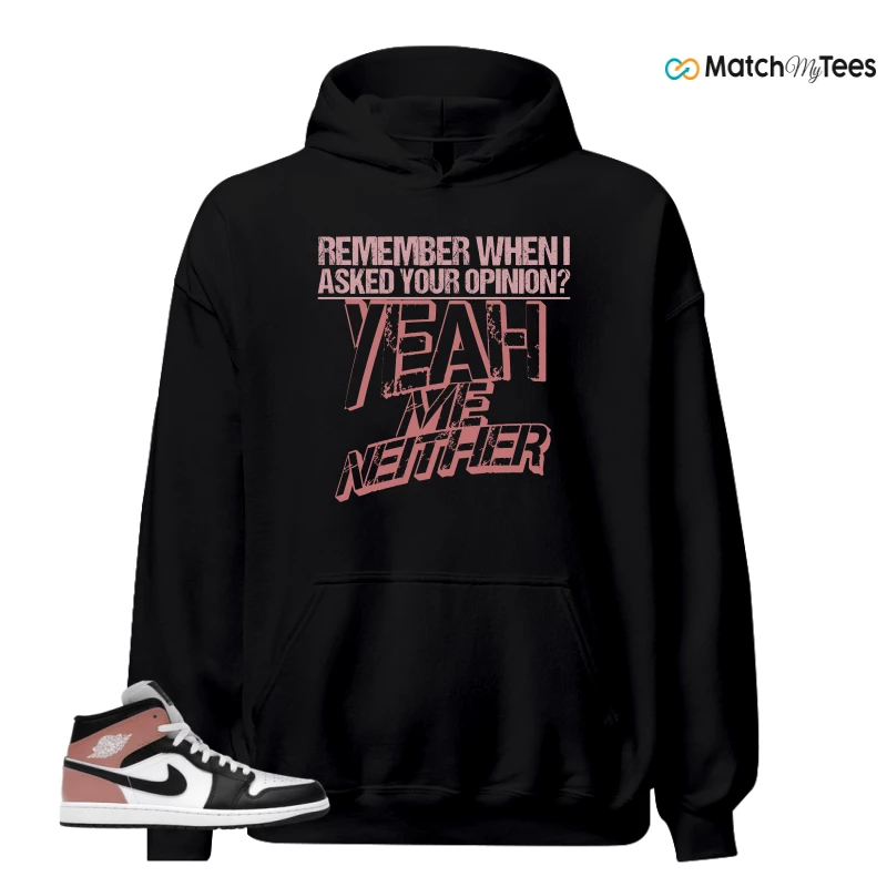 NIKE AIR JORDAN 1 MID WHITE RUST PINK BLACK SNEAKER Matching Tees hoodie