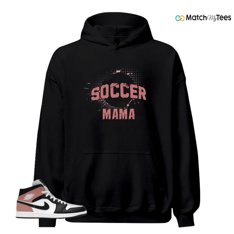 NIKE AIR JORDAN 1 MID WHITE RUST PINK BLACK SNEAKER Matching Tees hoodie
