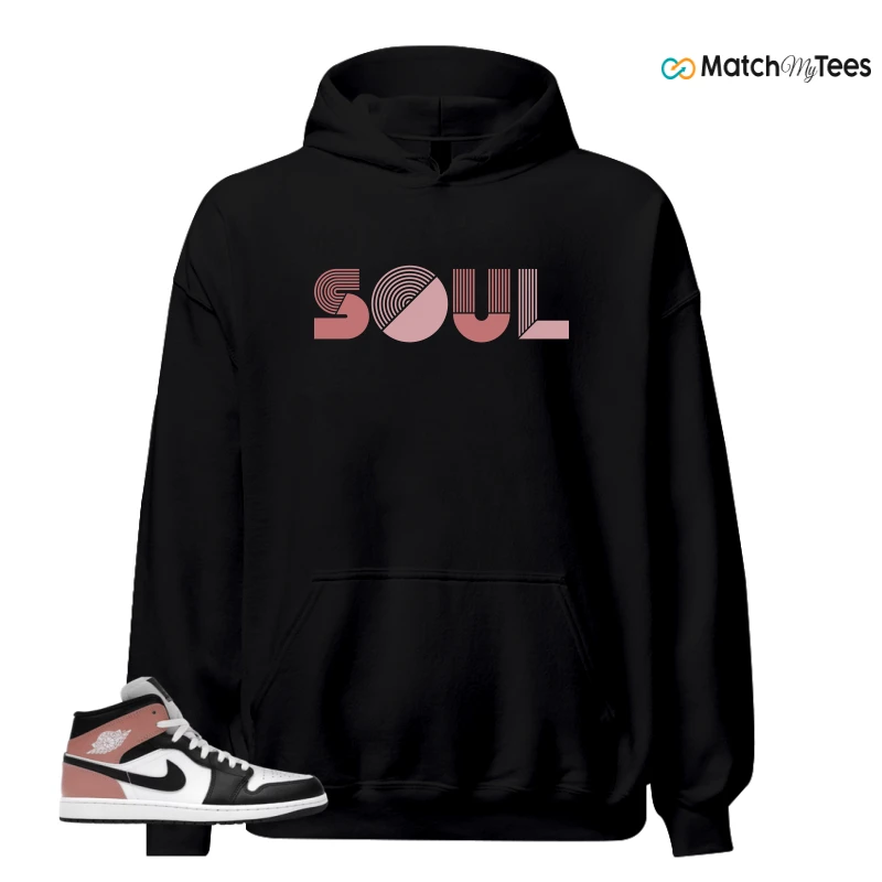 NIKE AIR JORDAN 1 MID WHITE RUST PINK BLACK SNEAKER Matching Tees hoodie