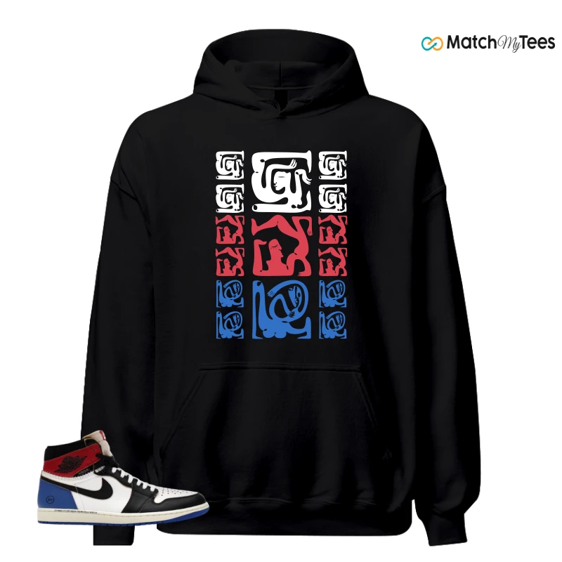 NIKE AIR JORDAN 1 RETRO HIGH OG SP FRAGMENT X UNION LA VARSITY RED SPORT ROYAL SNEAKER Matching Tees hoodie