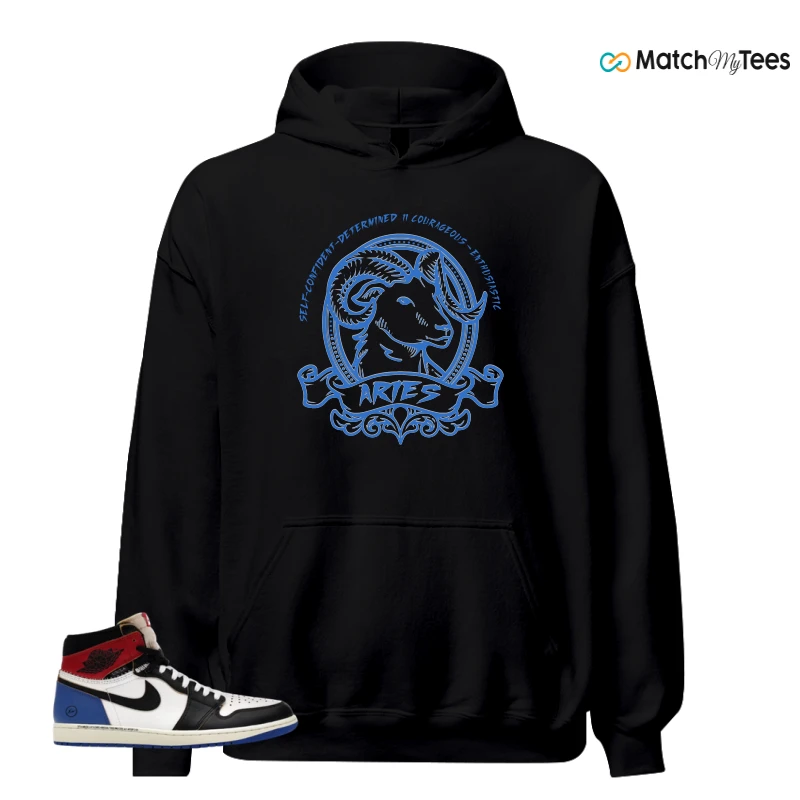 NIKE AIR JORDAN 1 RETRO HIGH OG SP FRAGMENT X UNION LA VARSITY RED SPORT ROYAL SNEAKER Matching Tees hoodie