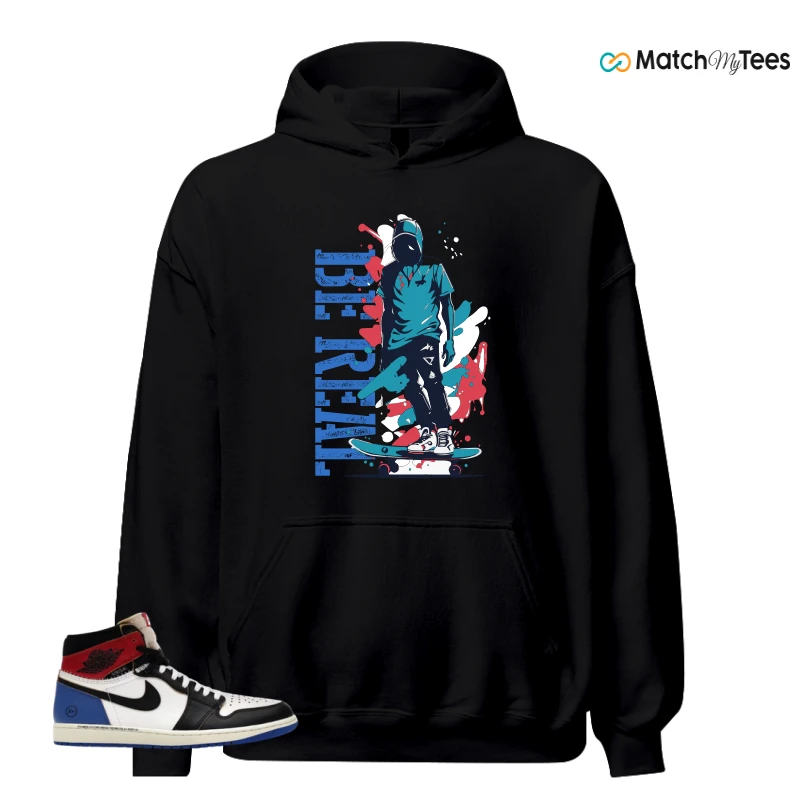 NIKE AIR JORDAN 1 RETRO HIGH OG SP FRAGMENT X UNION LA VARSITY RED SPORT ROYAL SNEAKER Matching Tees hoodie