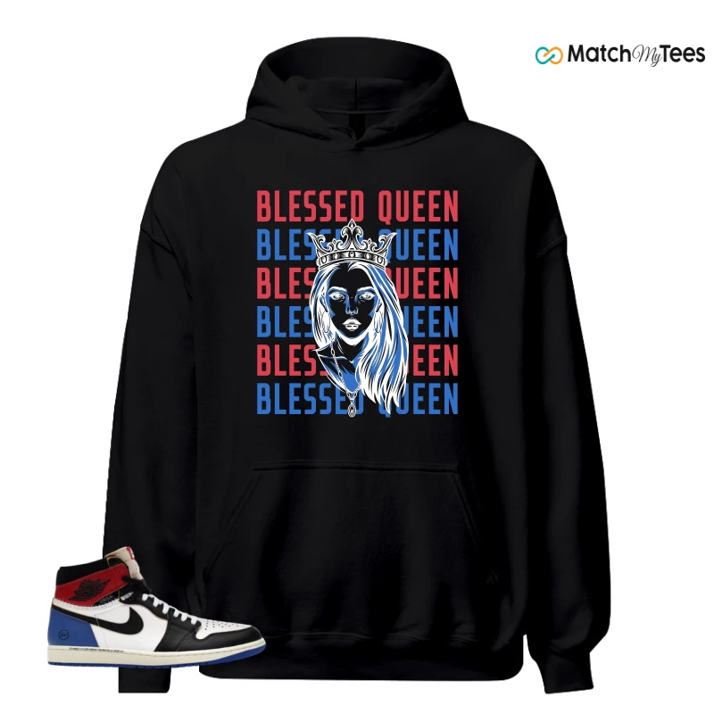 NIKE AIR JORDAN 1 RETRO HIGH OG SP FRAGMENT X UNION LA VARSITY RED SPORT ROYAL SNEAKER Matching Tees hoodie