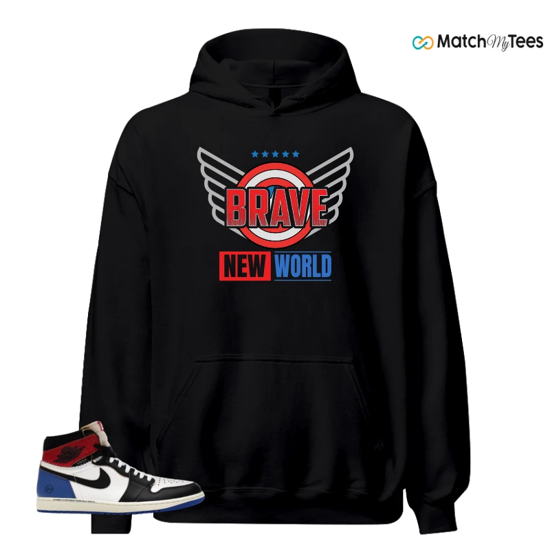 NIKE AIR JORDAN 1 RETRO HIGH OG SP FRAGMENT X UNION LA VARSITY RED SPORT ROYAL SNEAKER Matching Tees hoodie